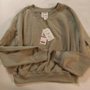 Hippie Rose Juniors cropped sweatshirt NWT